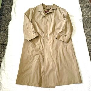 Vintage Jos. A. Bank Beige Long Trench Coat